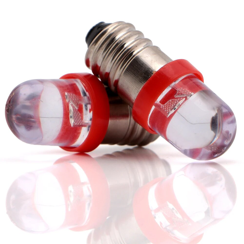 E10 LED lamp - 12V - Rood E10 LED lamp - 12V - Rood